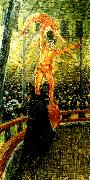 Eugene Jansson cirkusscen oil painting